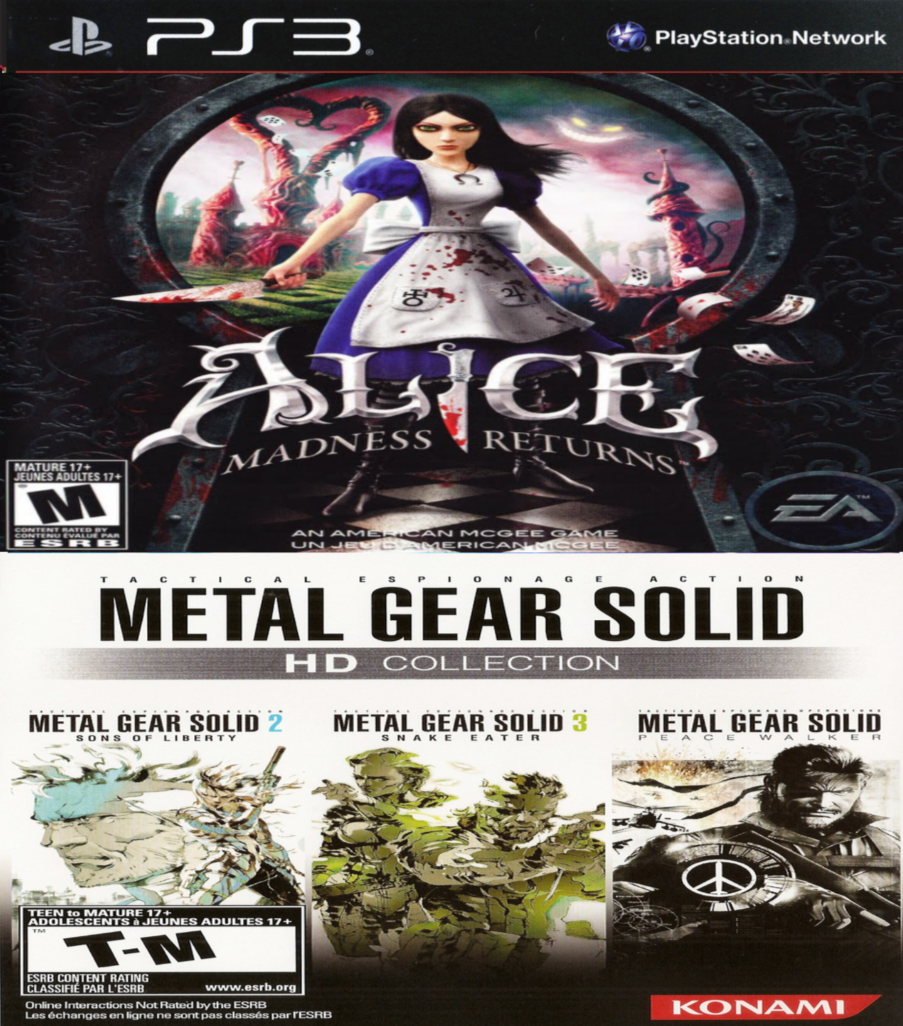 Alice: Madness Returns + Metal Gear Solid HD Collection