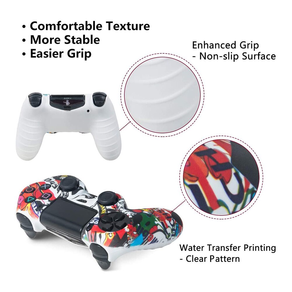 Protective Soft Rubber Silicone Joystick Gamepad Skin Cover Case Thumb Stick Grip Cap For PS4 / Pro/Slim Controller Accessories