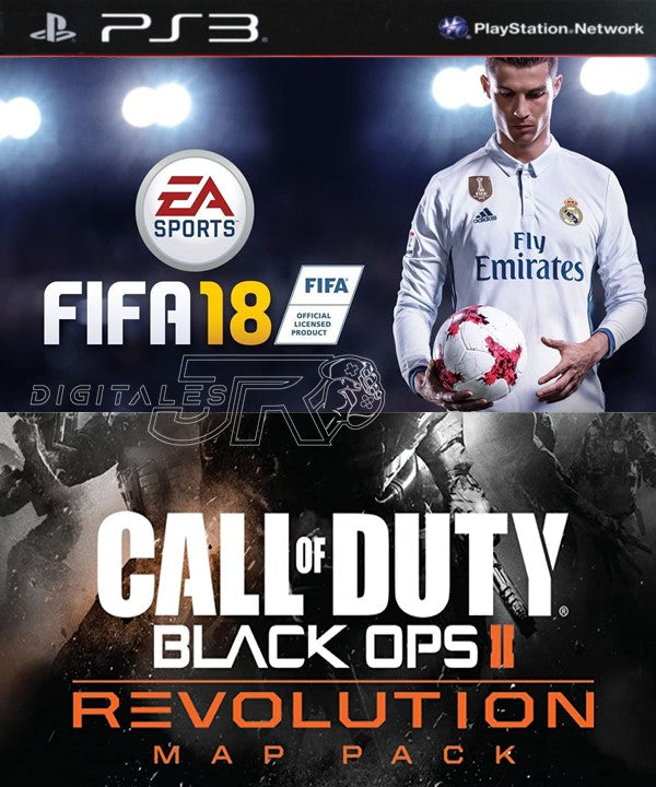 FIFA 18 + COD Black Ops 2 + Dlc Revolution