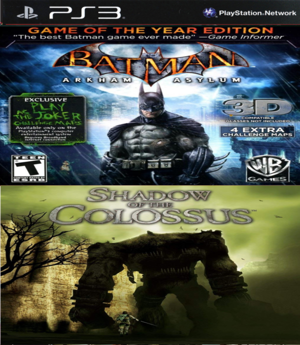 Batman Arkham Asylum + Shadow of the Colossus