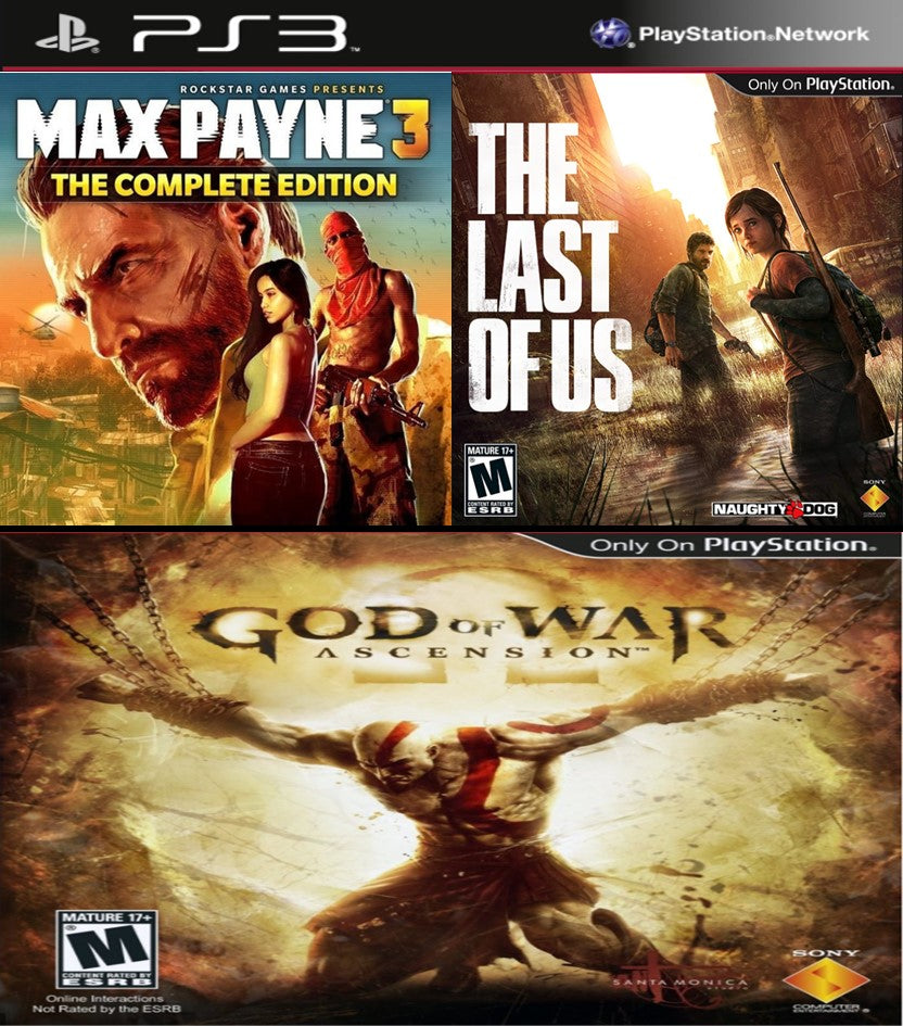 Max Payne 3  Edition + The last of us + GoW Ascension